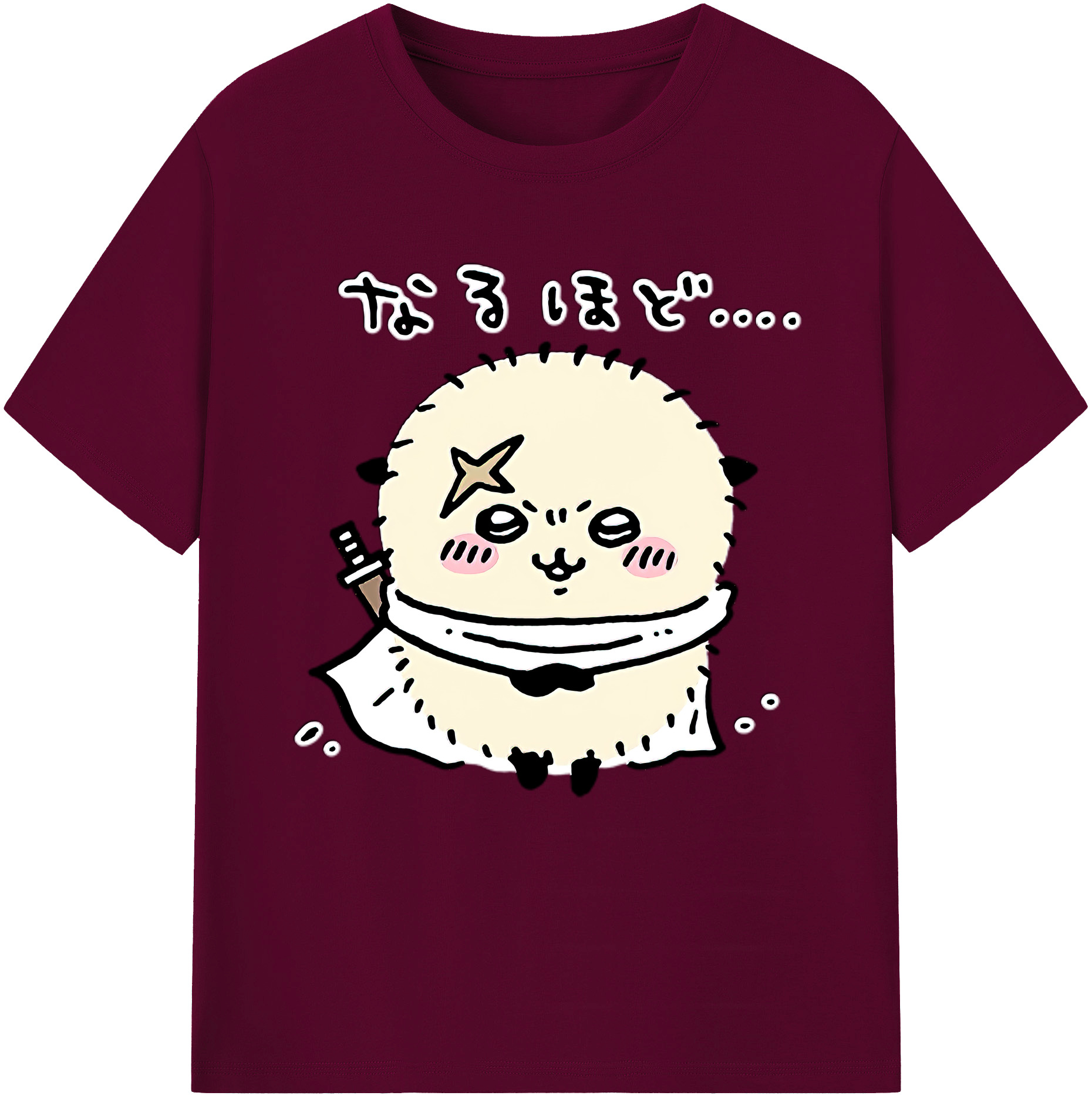 （画像用） ちいかわ ラッコ Chii-kawa Sea otter レディースカジュアルプリントTシャツ（綿100％）